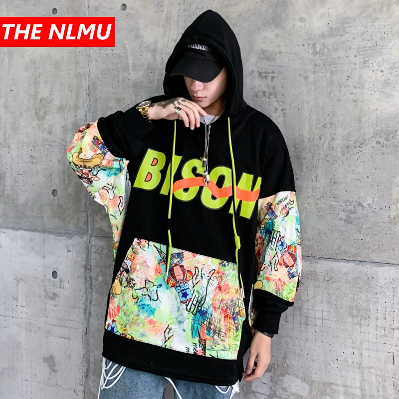 Мужские худи в стиле хип хоп с креативным принтом модель 2020 года толстовка для