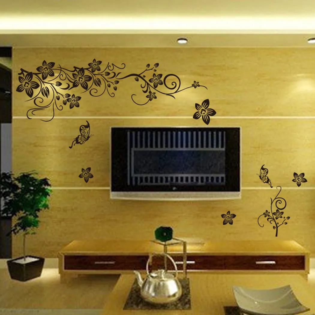 

1pcs Wall Sticker Wall Decals Accessories Bedroom Black Butterfly Decor