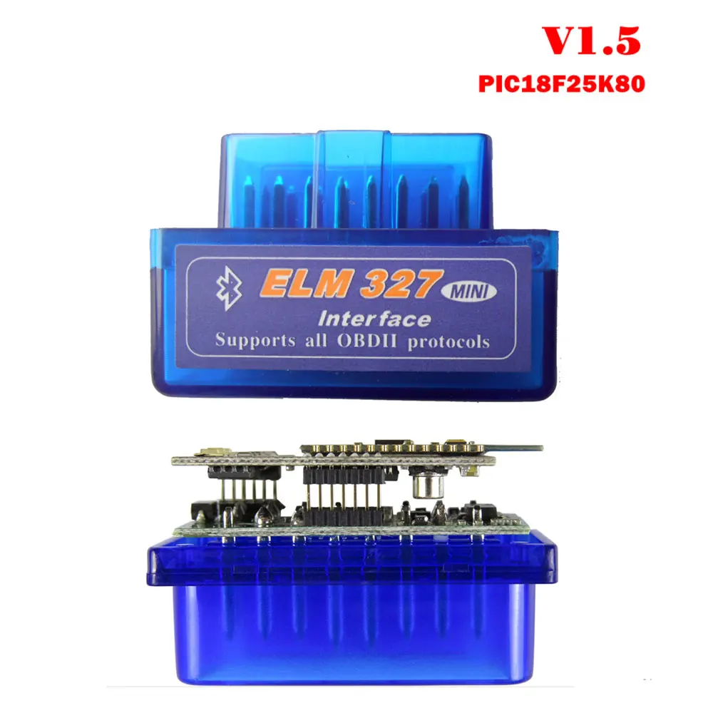 Супер Мини Elm327 Bluetooth OBD2 V1.5 автомобильный диагностический сканер с чипом PIC18F25K80