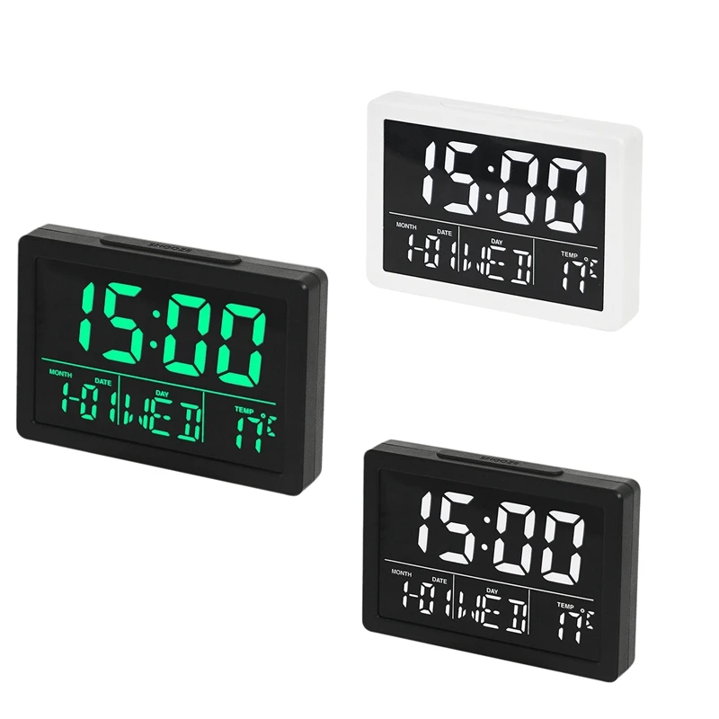 

LED Digital Alarm Clock Indoor Temperature,USB Portable Bedside Table Desk Hygrometer for Kids Bedroom Car Travel