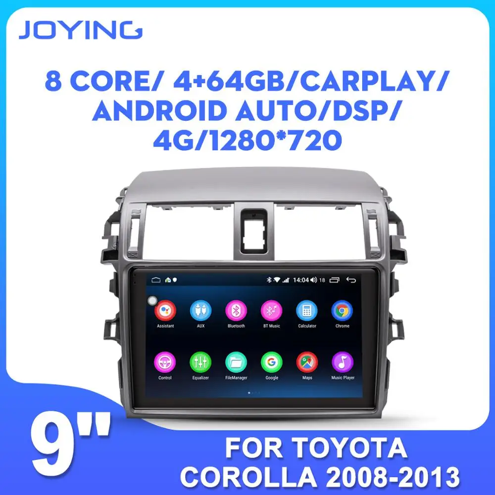 Автомобильный радиоплеер Android 9 дюймов GPS навигация стерео Поддержка SWC/камера