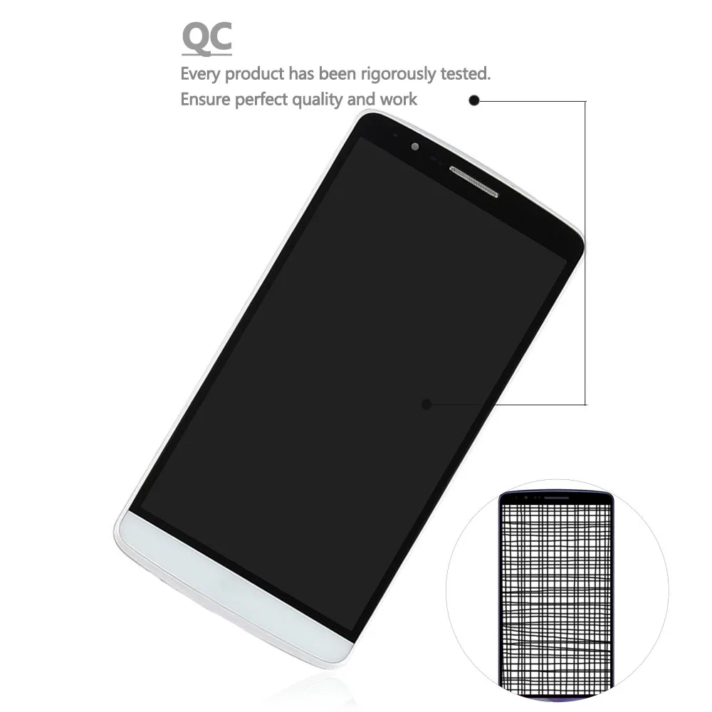 Экран для LG G3 D850 D851 D855 ЖК-дисплей кодирующий преобразователь сенсорного экрана в сборе с рамкой запасные части