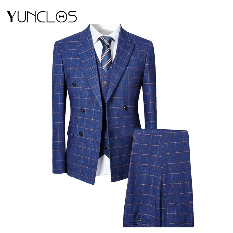 3 шт. мужские классические деловые костюмы в горошек | Мужская одежда