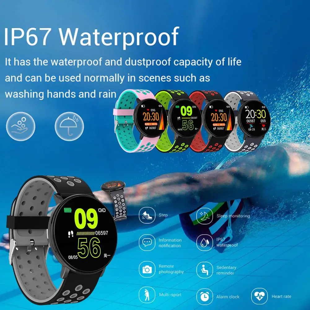 Умные часы W8 IPS 2.5D экран артериальное давление фитнес трекер для измерения