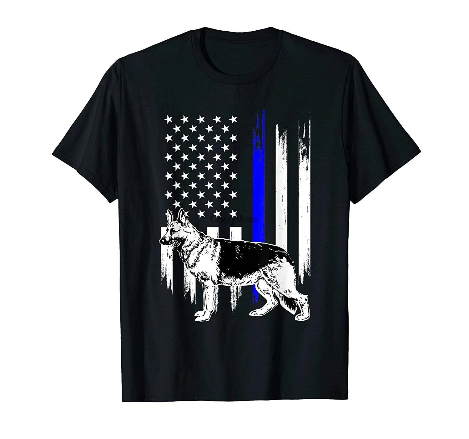 

Thin Blue Line Flag K-9 German Shepherd Police Dog Gift T-Shirt