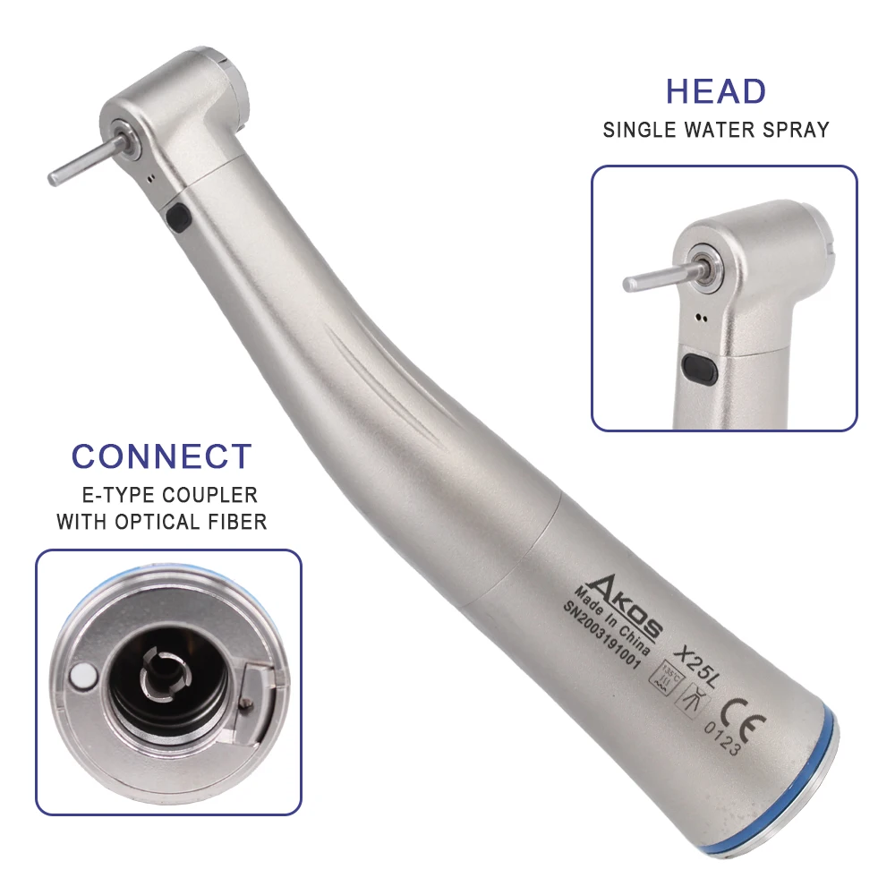 

1:1 Optic Fiber Inner water Contra angle low speed teeth handpiece