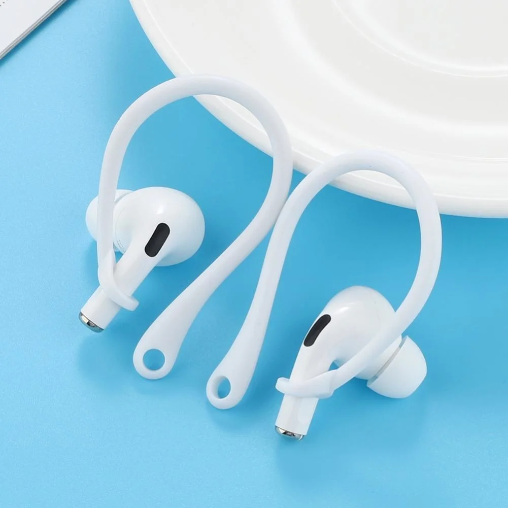 1 Pair Anti-lost Earhooks Ear Hook Holder for AirPods Pro Bluetooth Earphone Easy Install Anti-lost Solid Color Suitable Running image 5
