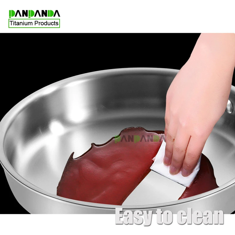 PANPANDA чистый титановый поддон для сковороды без покрытия бытовой стейк омлет газ