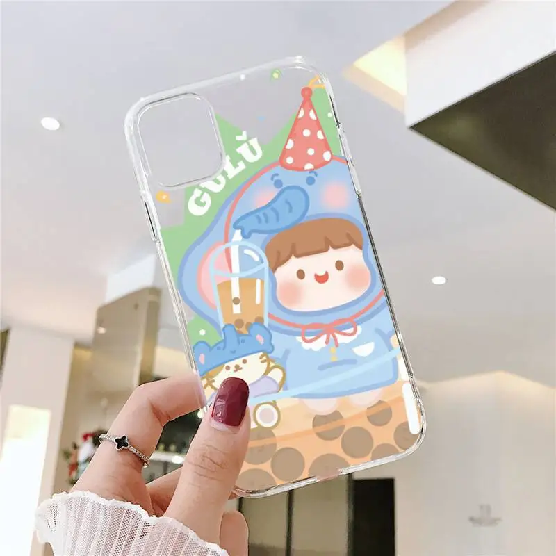 

Cute painting cartoon Phone Case Transparent soft For iphone 5 5s 5c se 6 6s 7 8 11 12 plus mini x xs xr pro max