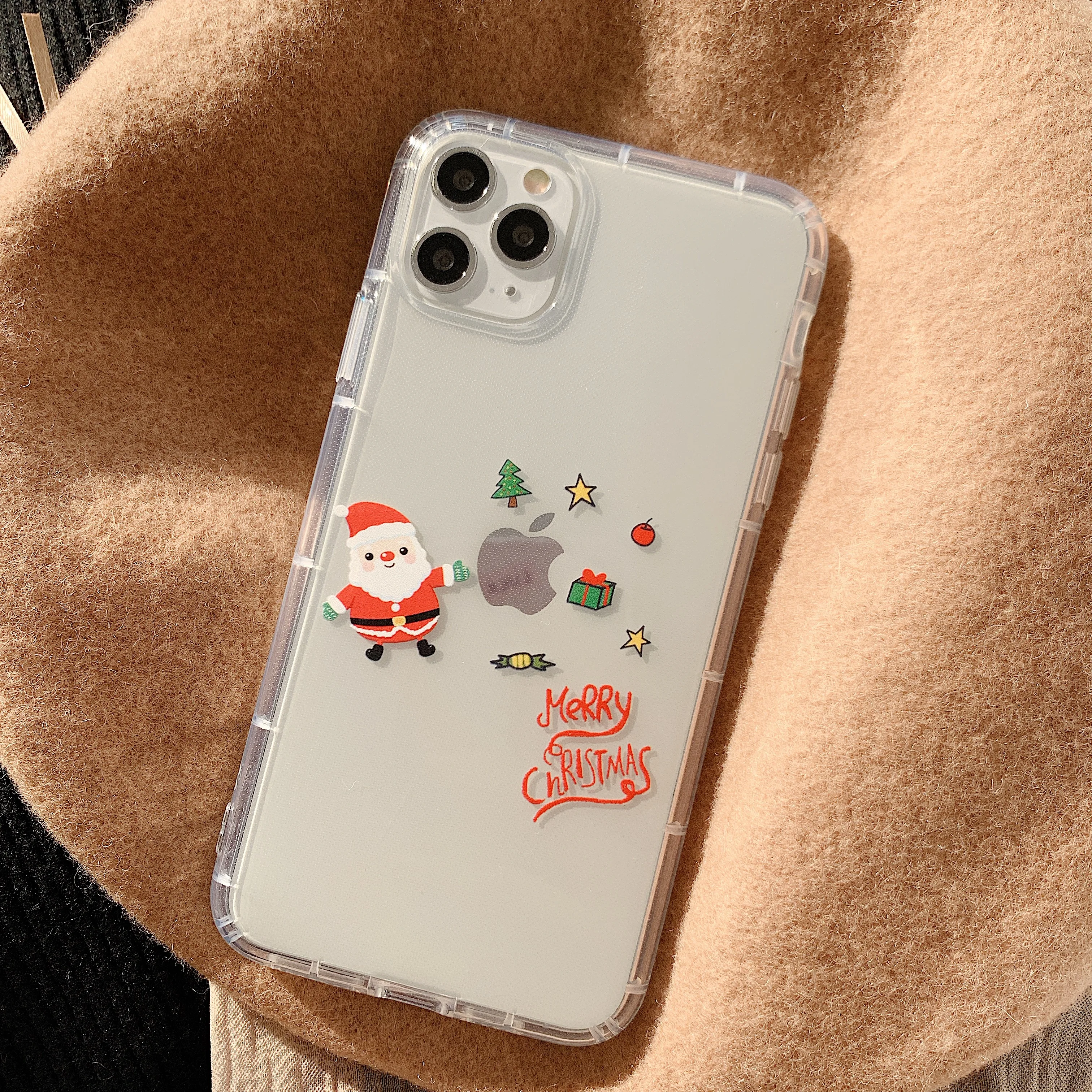 Рождественский чехол для телефона с изображением снеговика iphone 6 S 7 8 Plus X XS 11 Pro MAX XR