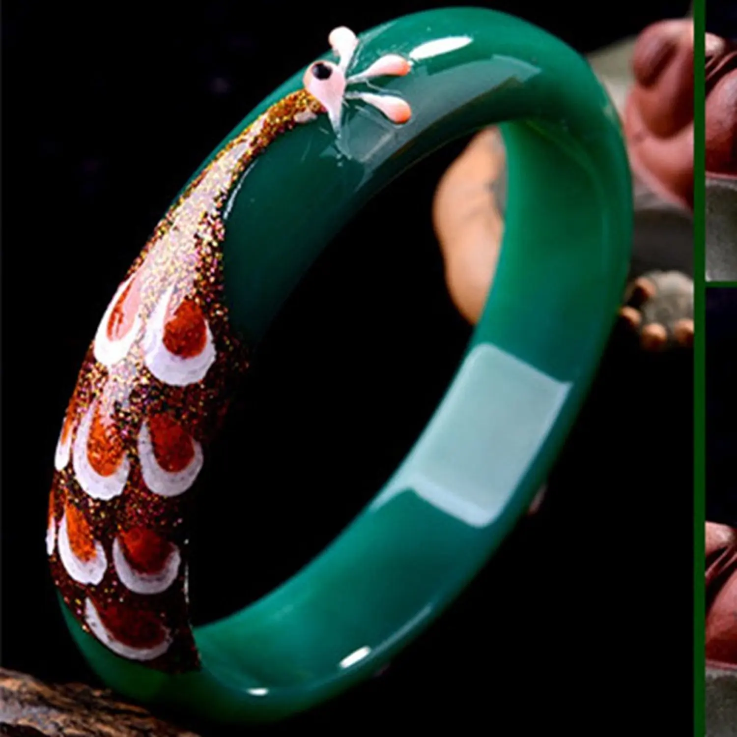 LETSFUN Изящные Ювелирные изделия классический модный полированный зеленый агат