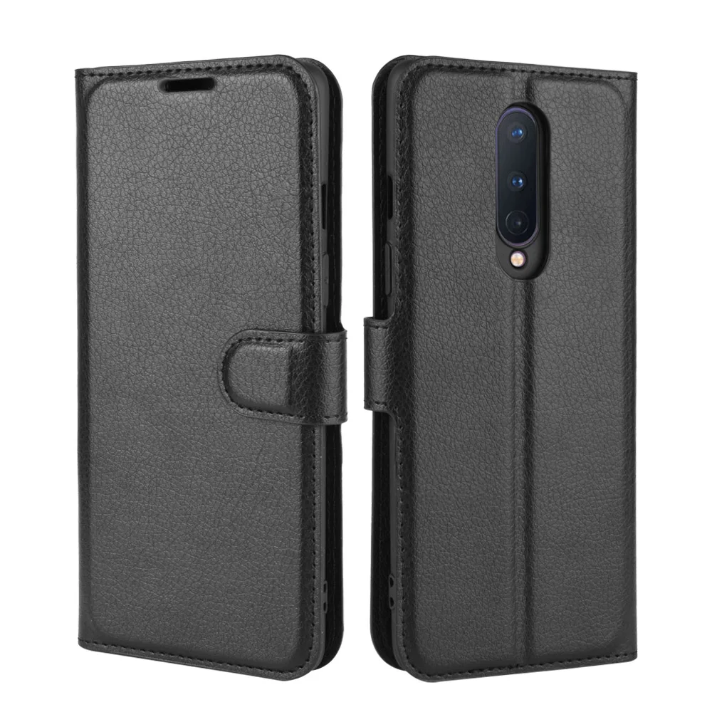Роскошный флип-чехол для OnePlus 8 7 Pro 7T 6T 5 5T кожаный чехол Litchi stria искусственный