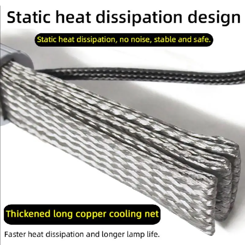 

LED P50-6 Generation Automobile LED Headlamp 6000K With Lens Woven Aluminum Strip Heat Dissipation (one Pair)