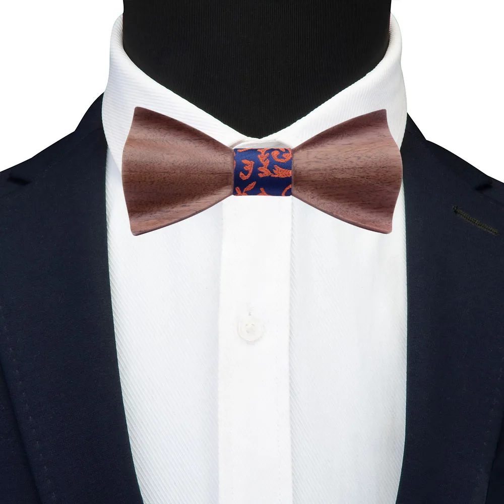 2020 новый регулируемый деревянный галстук-бабочка ручной работы серебристый