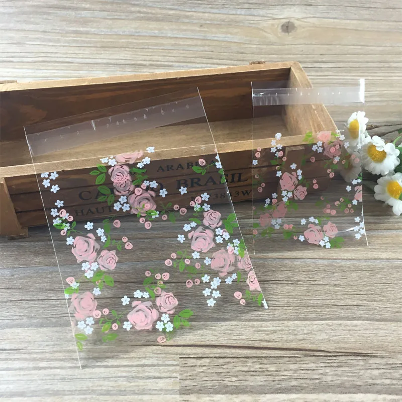 100 шт прозрачная сумка для печенья самоклеящиеся пакеты спасибо коробочки