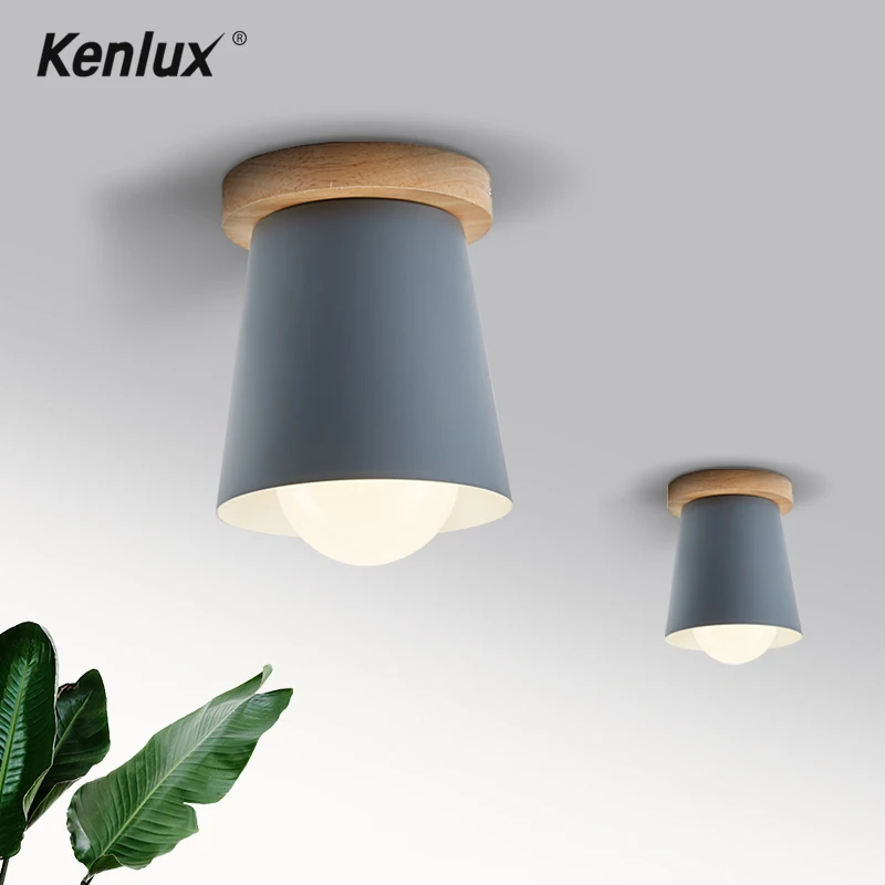 Скандинавский светодиодный деревянный потолочный светильник с поверхностным