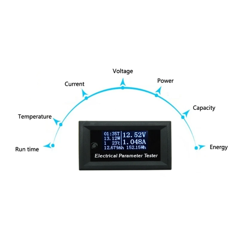 

RD-OLED Multifunctional 7 in 1 Electrical Parameter Meter Tester Voltage Amp Energy Tester Current Power