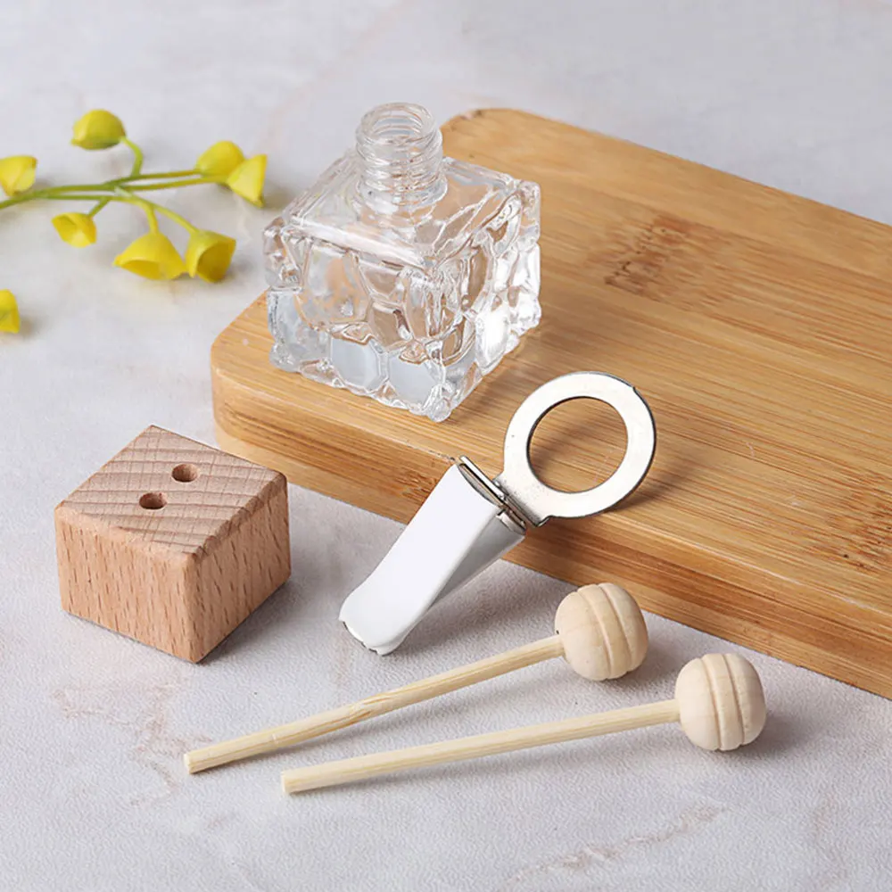 

6 PCS Air Vent Perfume Bottle Empty Fragrance Bottle Car Essential Oil Bottle