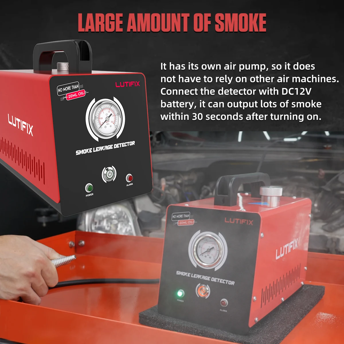 Автомобильный детектор дыма LUTIFIX генератор выхлопная система для курительных