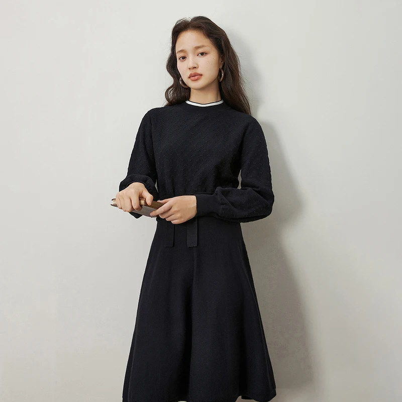 Женское платье INMAN осенне-зимние шерстяные платья с повязкой винтажное