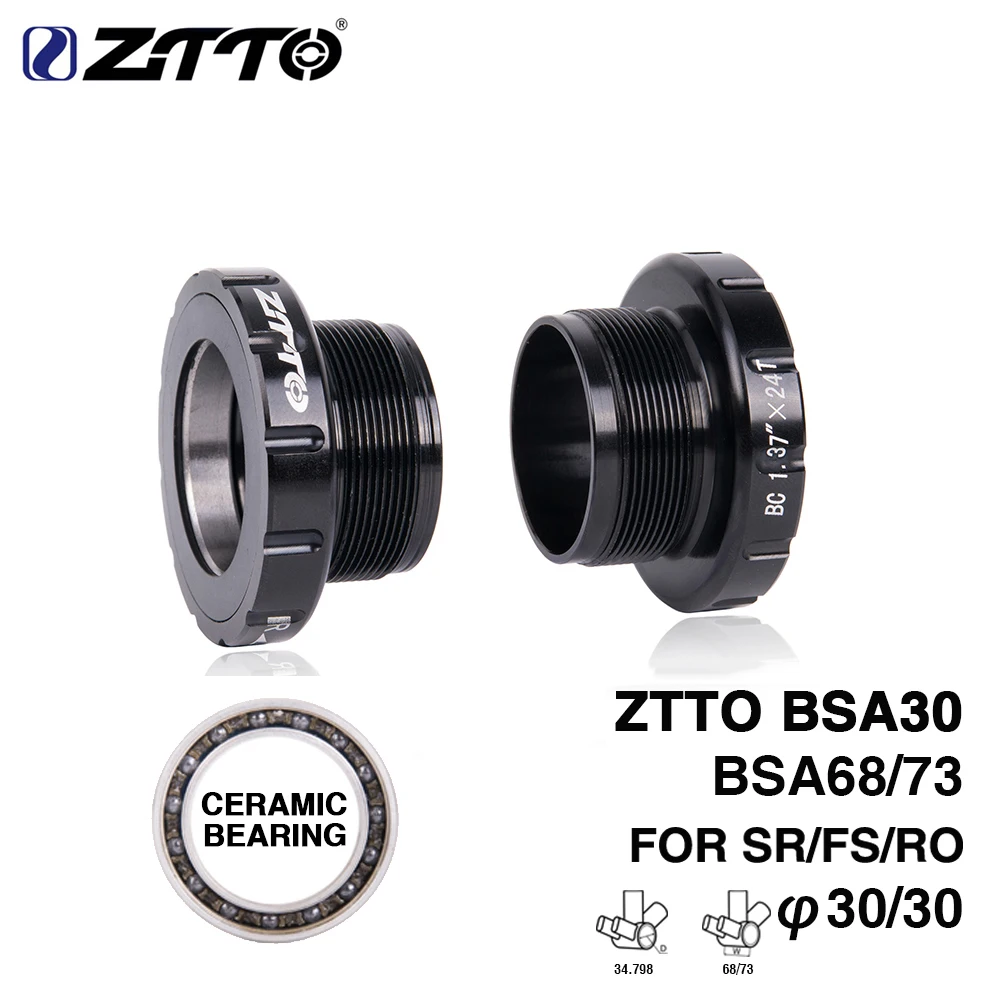 Внешний керамический подшипник и инструмент ZTTO BSA30 BSA ISO 68 мм 73 для BB Raceface SLK BB386 30