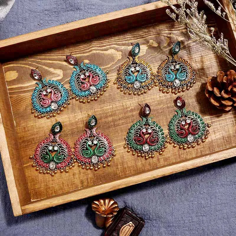 Женские медные серьги-подвески Crazy Feng индийские серьги цыганские в стиле бохо