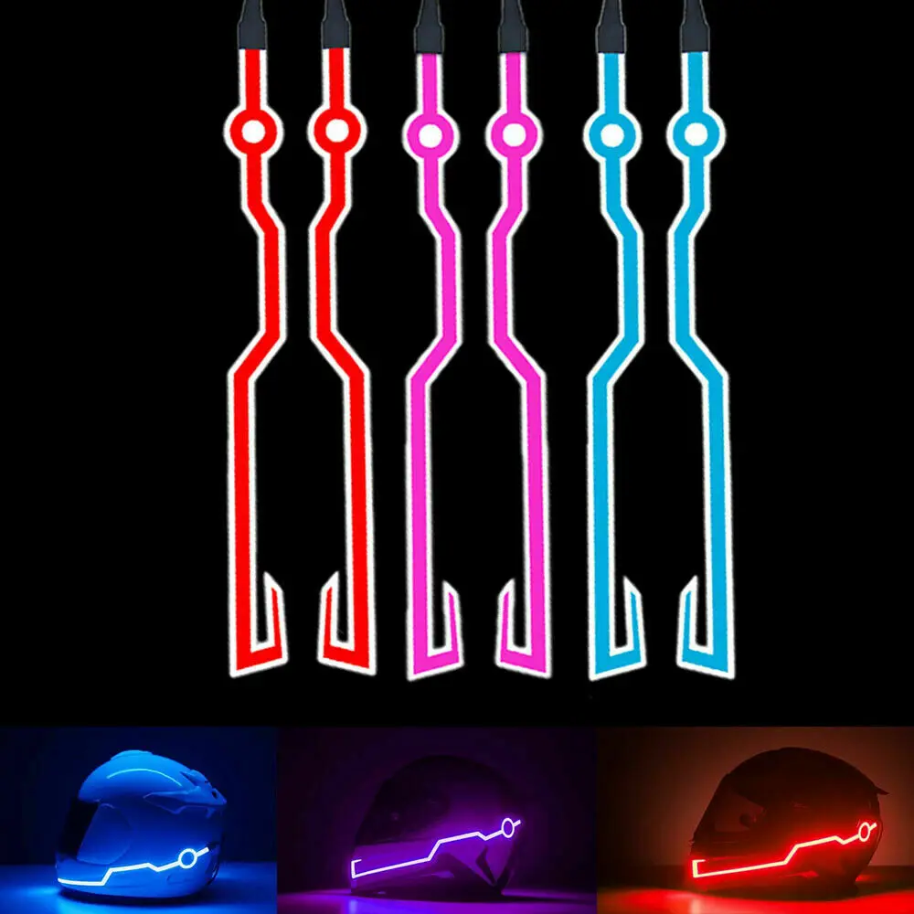 2 шт. мотоциклетный светодиодный светильник для ночной езды s велосипедный шлем