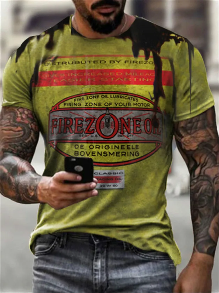 T-shirt summer new O-neck short-sleeved loose T-shirt street fashion Harajuku print casual short-sleeved T-shirt top