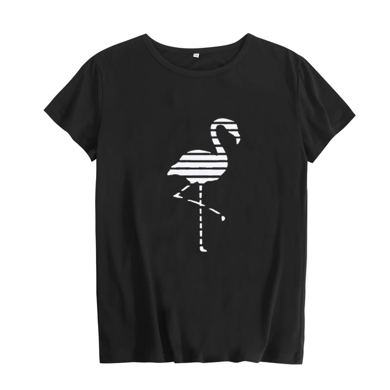 Футболка женская летняя с рисунком фламинго| |