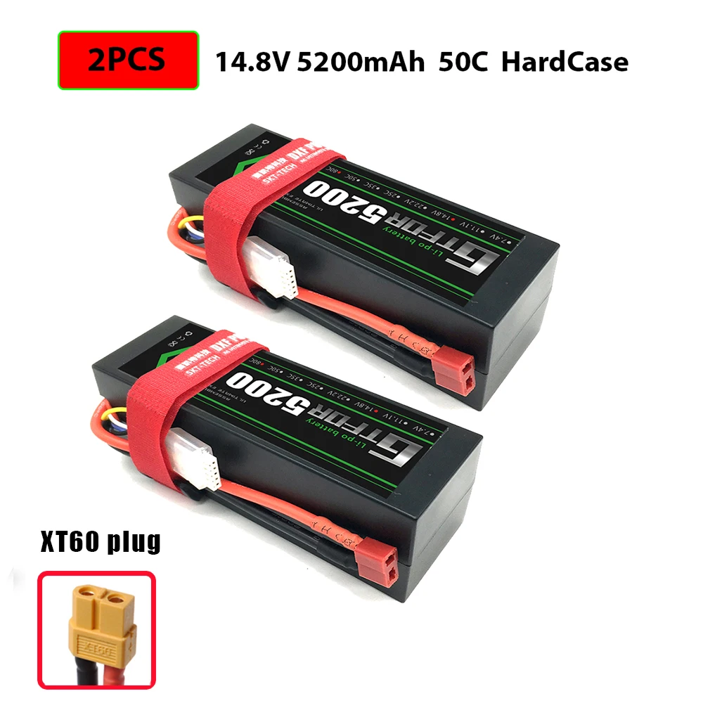 2PCS5200HARDXT60 2S 3S 4S 5200mAh 6000mAh 7000MAH 7,4 V 11,1 V 14,8 V 50C 60C 100C 120C GTFDR Lipo батарея для X-MAXX E-REVO RC автомобилей Лодка Дрон - Цвет: 2PCS5200HARDXT60
