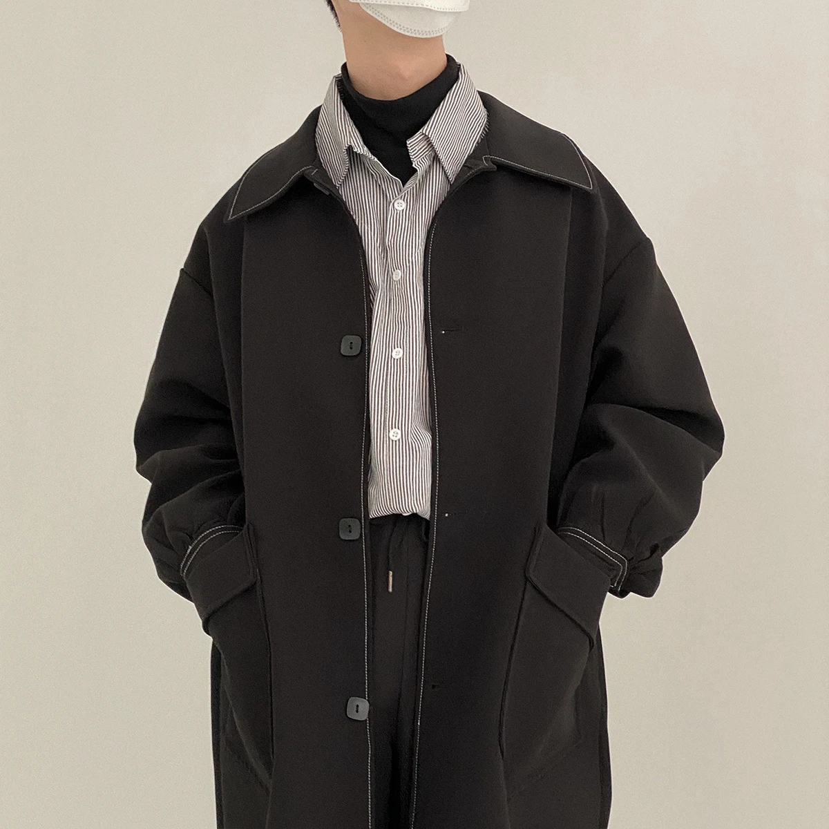 Ветровка в японском ретро стиле серии Ming Мужская свободная и красивая Осенняя