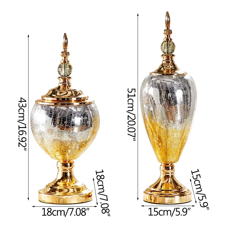 

European Modern Glass Container Flower Arrangment Living Room Display Furnishings Home Decorations Ornaments Sundries Storage
