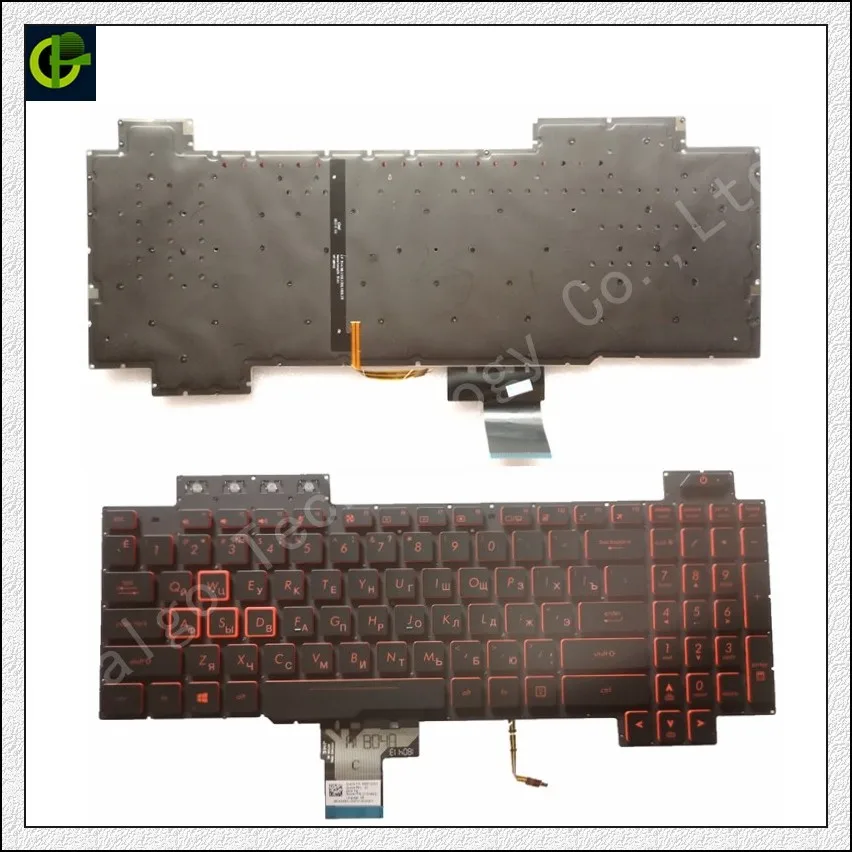 Русская клавиатура с подсветкой для ноутбука Asus TUF Gaming FX505 FX505GD FX505GE FX505GM FX505D FX505G
