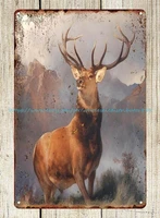 monarch of the glen bulky stag deer by edwin landseer 1851 metal tin sign 20x30cm 8x12inch