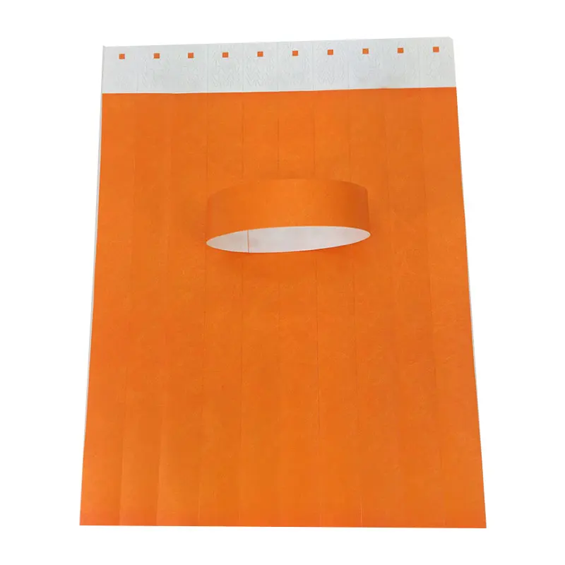 Orange 100 шт., напульсники Tyvek, 3/4 дюймов, одноразовые, водонепроницаемые, бумажные напульсники для вечеринок, игровых площадок - Цвет: Orange