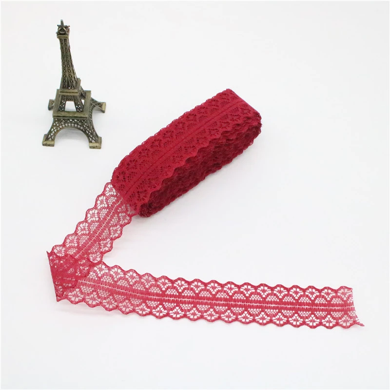 10 ярдов/лот кружево лента тесьма Ширина 28 мм черный белый цвет кружевной отделкой