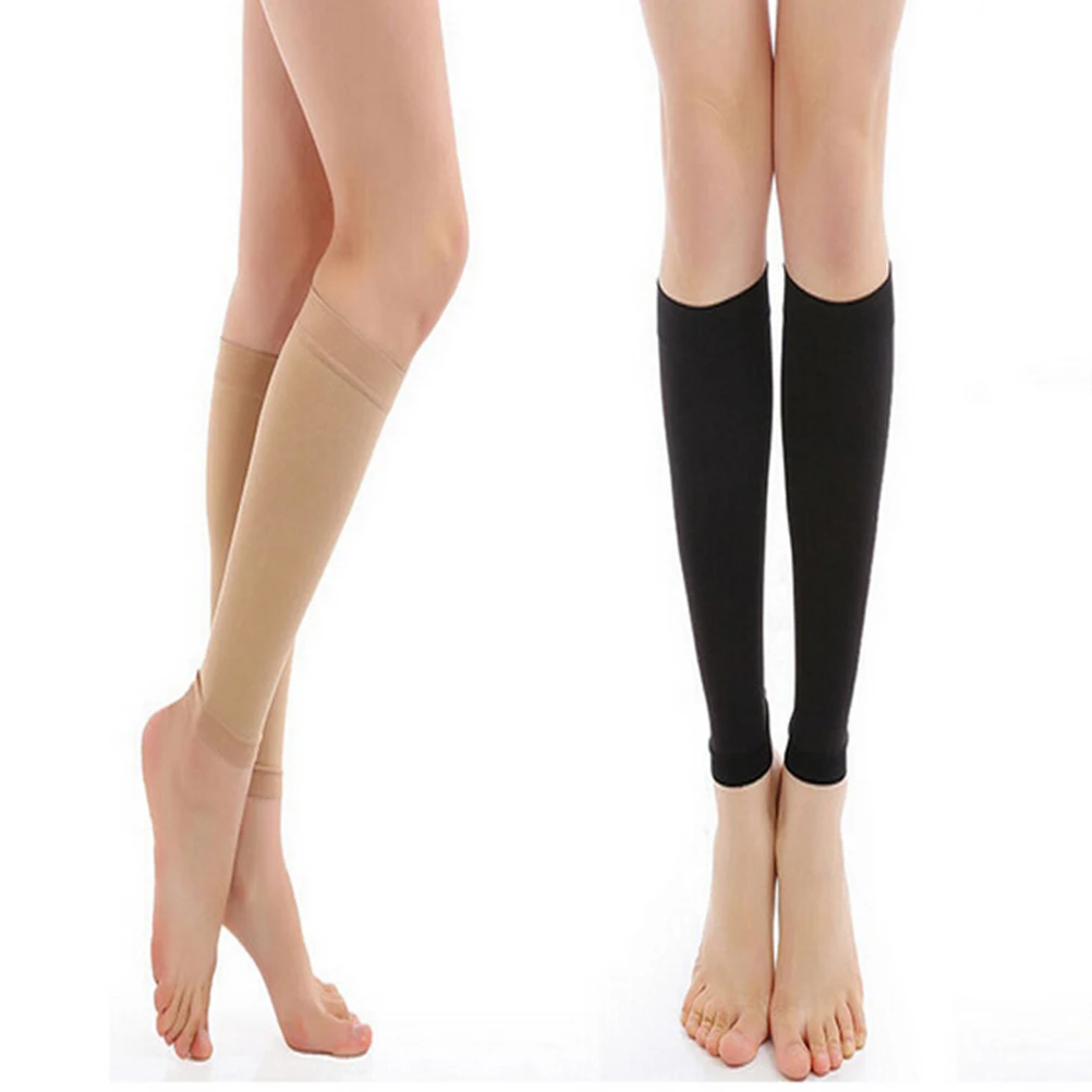 

1Pair Women Men Support Leg Shin Socks Varicose Veins Calf Sleeve Compression Brace Wrap Leg Shaping Massager For Sports
