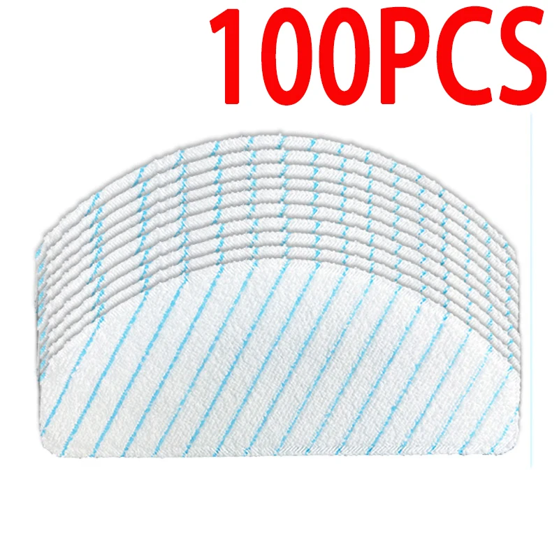 100 Pack Disposable Mop Pads for Ecovacs Deebot Ozmo T8 AIVI T9 AIVI Robot Vacuum Cleaner Accessories