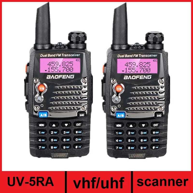 2PCS UV-5RA Updated of BAOFENG UV-5R Walkie Talkie 10KM VHF UHF Radio Amateur Long Range Transceiver Ham CB Radio Scanner