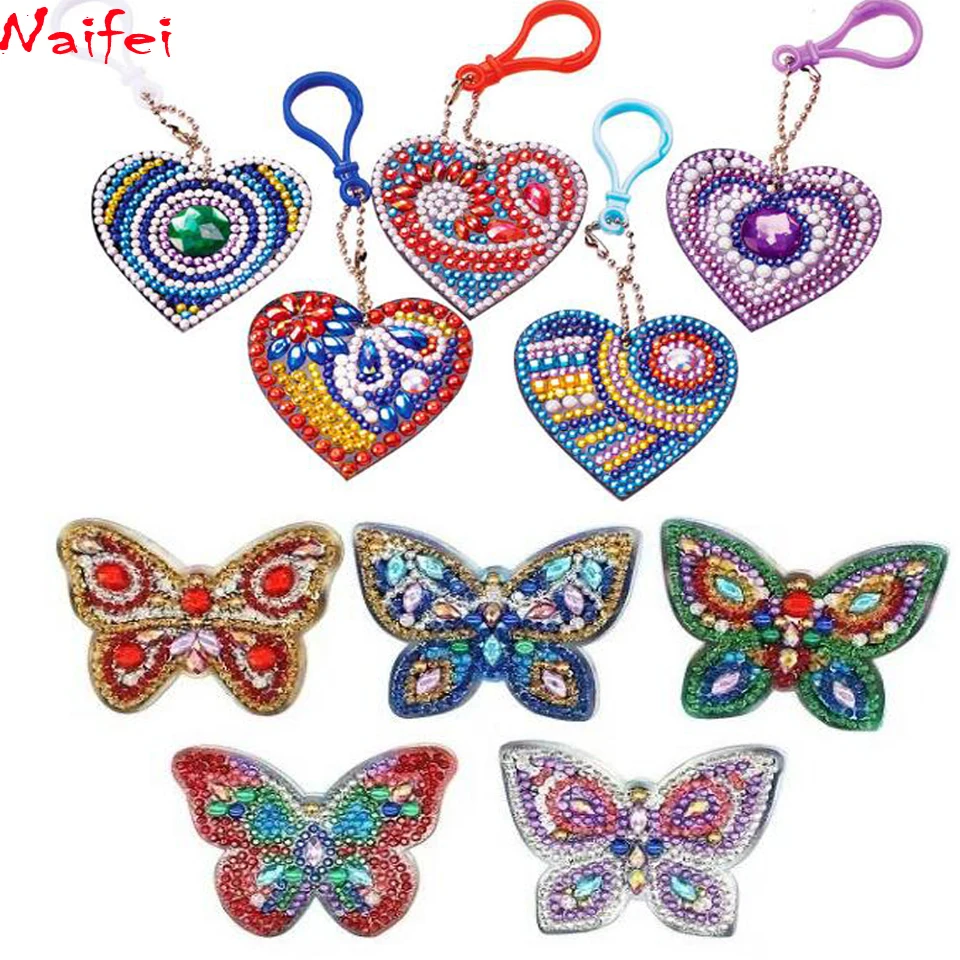 Брелок с бриллиантом сделай сам круглый брелок особой формы алмазная живопись