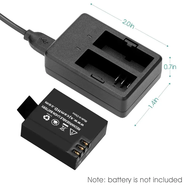 Аксессуары для камеры SJ8 батарея двойное зарядное устройство USB светодиодный