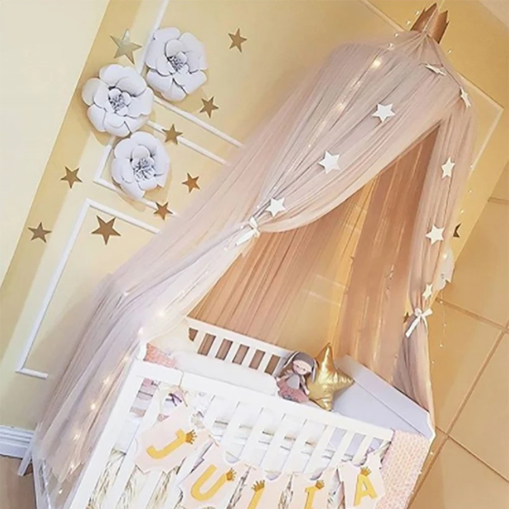 Baby Bed Mosquito Net Hanging Dome Dream Curtain Tent Girls Children Room Home Decor Crib Netting Round HungTent | Дом и сад