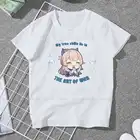 Sangonomiya Kokomi Kawaii Женская футболка для девочек Genshin Impact Game 5XL Blusas Harajuku повседневные винтажные Топы большого размера с коротким рукавом