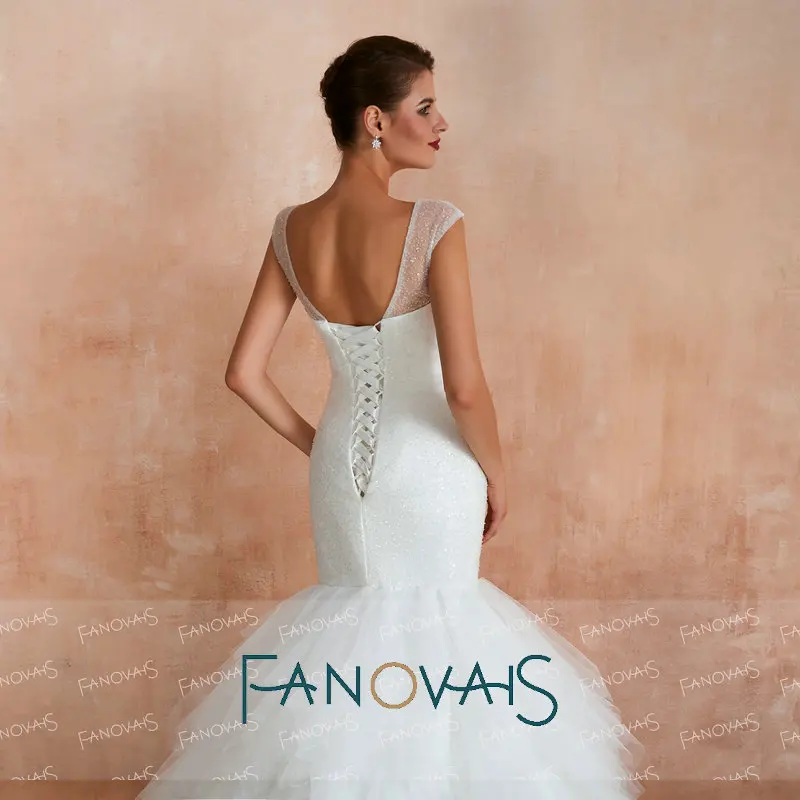 Женское свадебное платье с блестками винтажное блестящее Русалка оборками и V