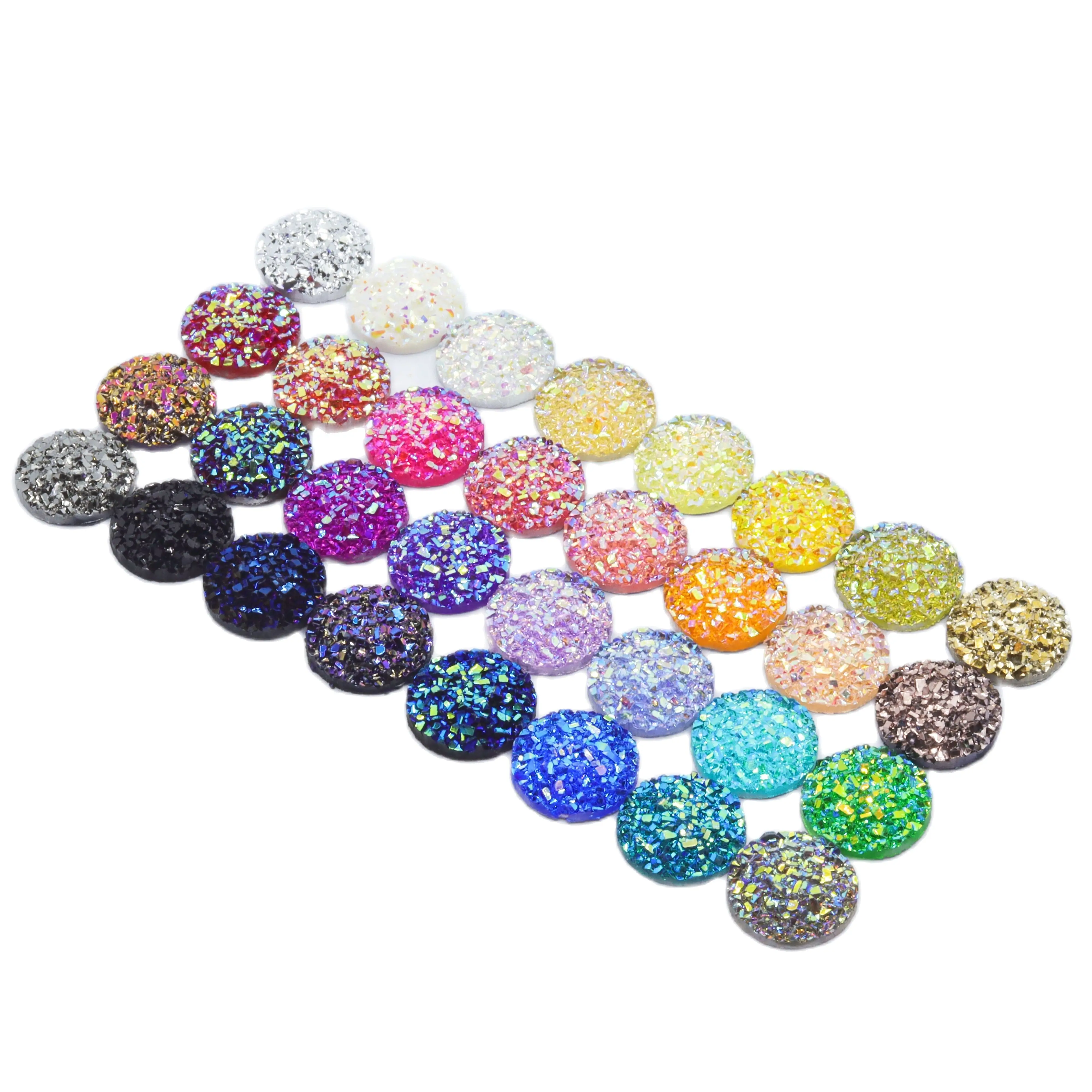 Блестящие круглые кабошоны из натурального камня 12 мм 40 шт. | Дом и сад