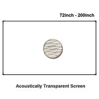 acoustically transparent projector screen 1cm ultra narrow border weave perforated for audio hidden home projection