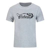 fishing hunter print funny men t shirt new summer short sleeve o neck cotton men tees tops camisetas