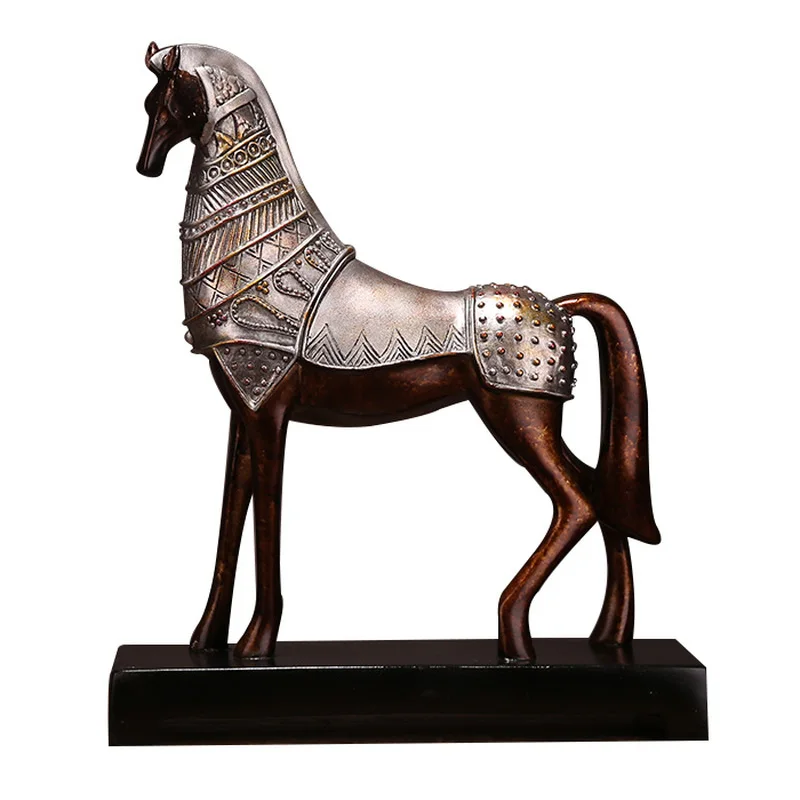 

European style Chinese style resin horse auspicious furnishings living room successful creative furnishings