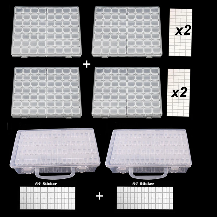 

28/56 /64 boxs Diamond Painting Accessories Storage Box Beads Container Diamond Embroidery Tools Stone Mosaic Convenience Box