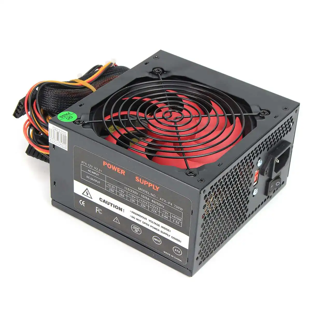 700 Вт 80 + золотой блок питания для ПК 220 В PSU PFC бесшумный вентилятор ATX 24-PIN 12 см